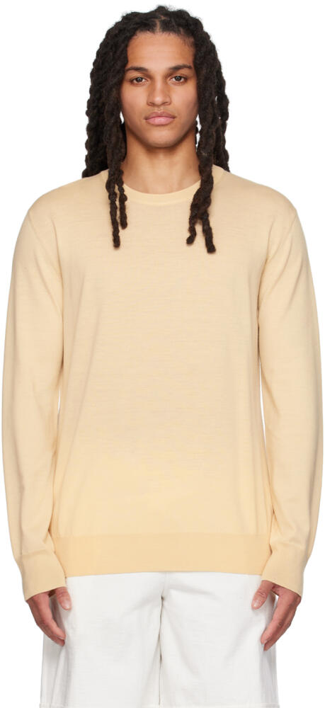 Jil Sander Beige Crewneck Sweater Cover