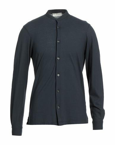 Filippo De Laurentiis Man Shirt Navy blue Cotton Cover