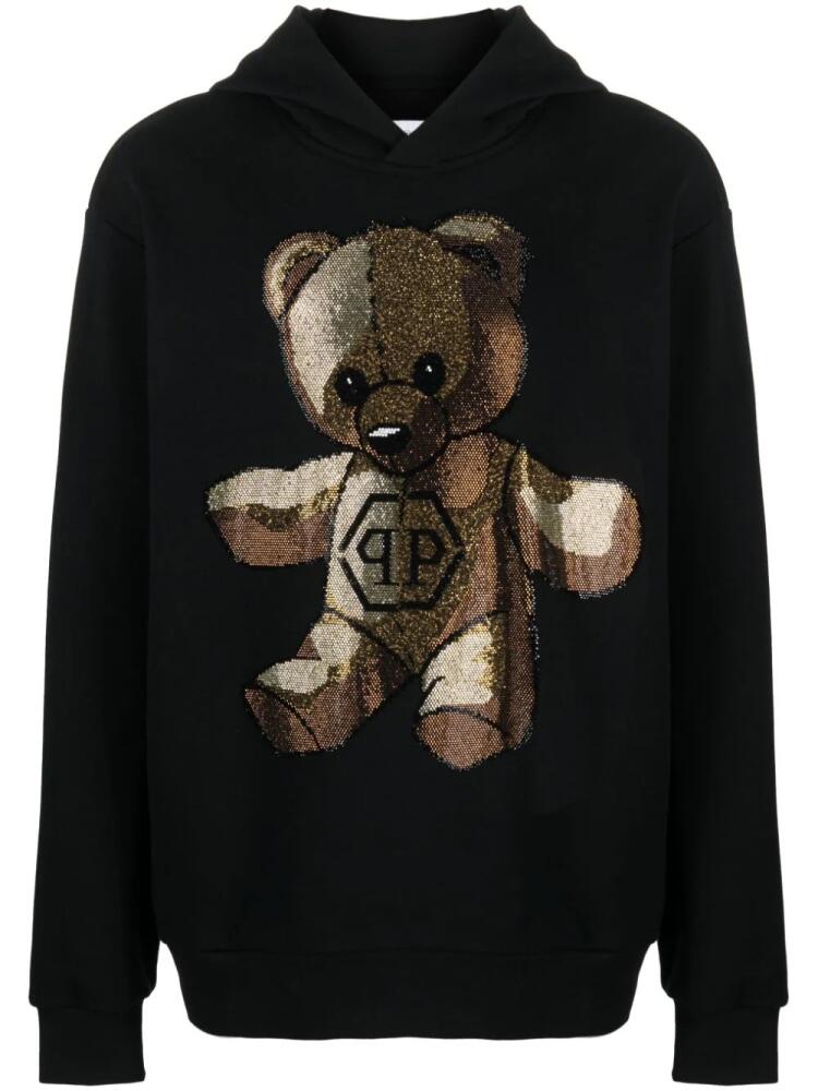 Philipp Plein Teddy Bear rhinestone-embellished hoodie - Black Cover