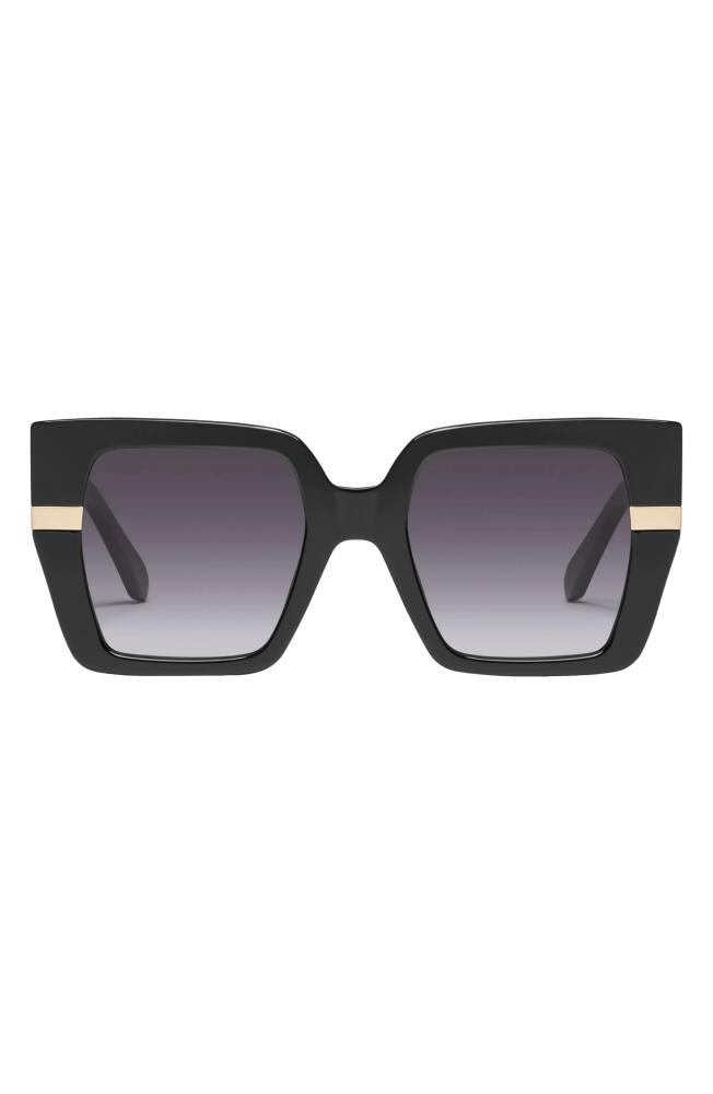 Quay Australia Notorious 51mm Gradient Square Sunglasses in Black /Smoke Cover