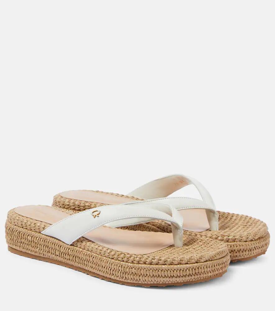 Gianvito Rossi Leather platform espadrille thong sandals Cover