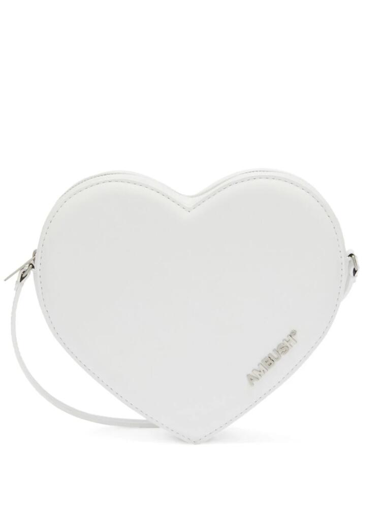 AMBUSH heart crossbody leather bag - White Cover