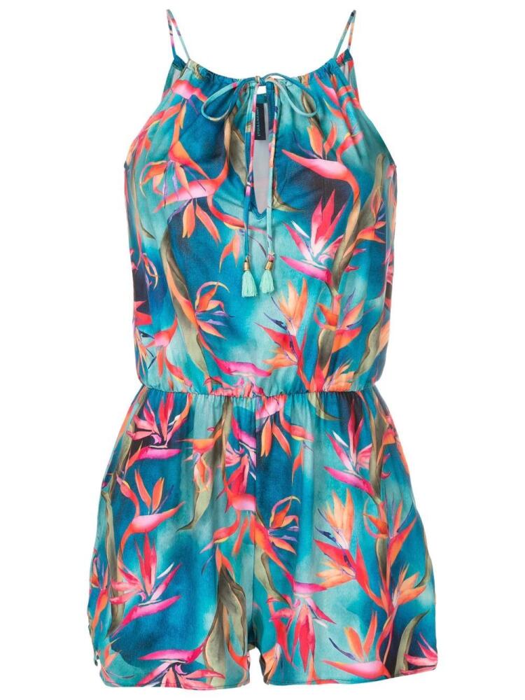 Lygia & Nanny Laya-printed playsuit - Blue Cover