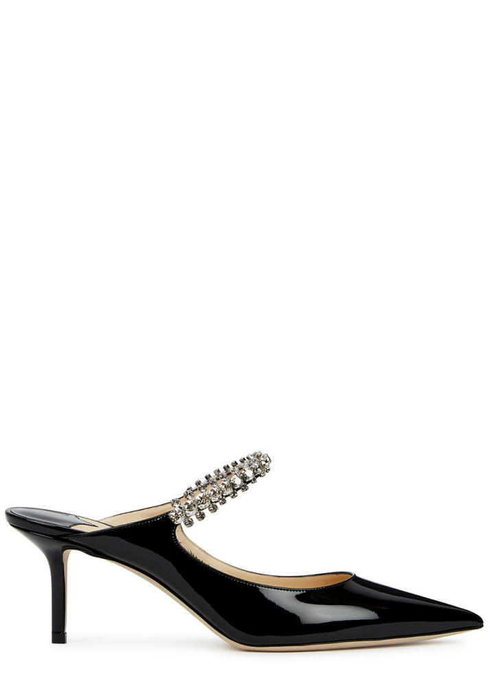 Jimmy Choo Bing 65 Embellished Leather Mules - Black Cover