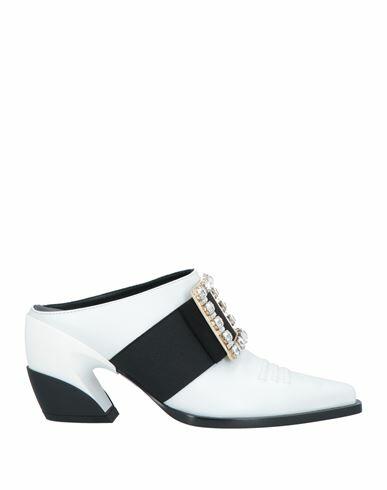 Roger Vivier Woman Mules & Clogs White Soft Leather Cover