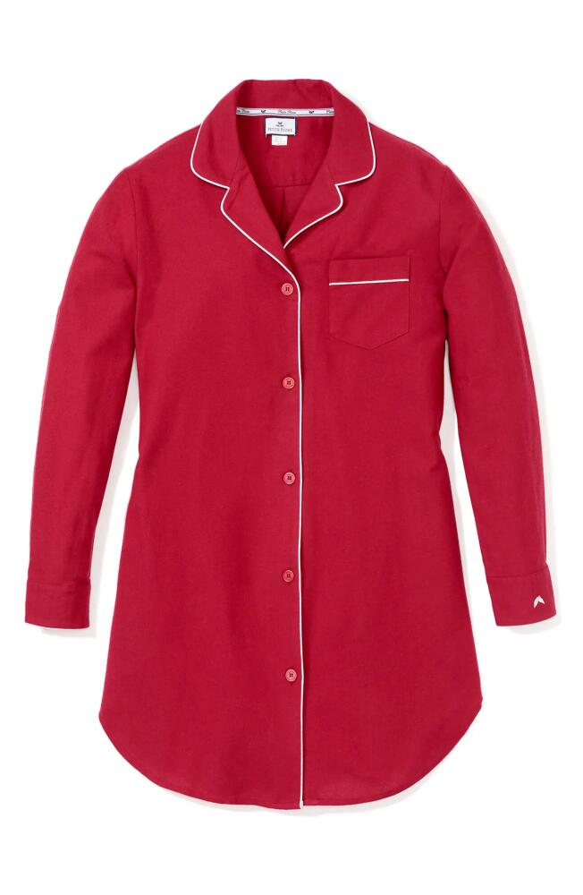 Petite Plume Cotton Flannel Nightshirt in Red Cover