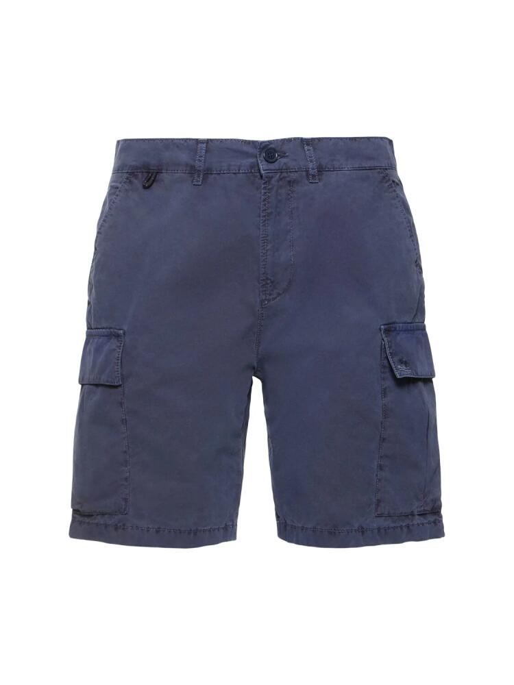 SUNDEK Striped Cotton Poplin Cargo Shorts Cover