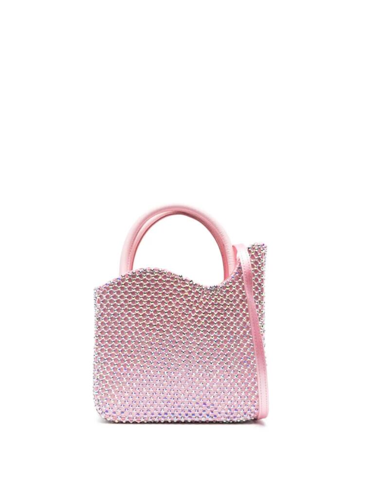 Le Silla mini Gilda rhinestone-embellished bag - Pink Cover