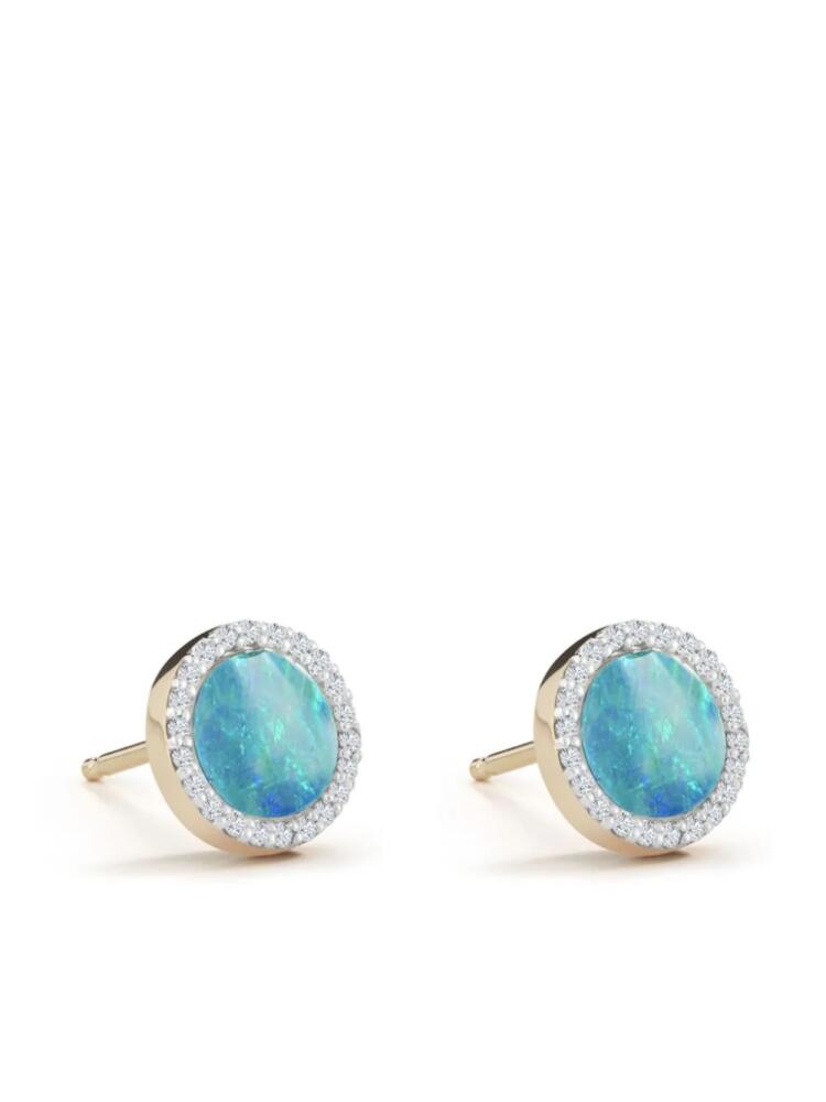 Mateo 14kt yellow gold diamond opal stud earrings Cover