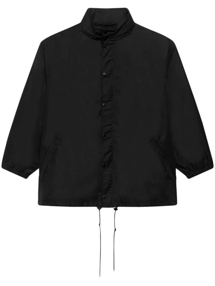 Balenciaga logo-print rain coat - Black Cover