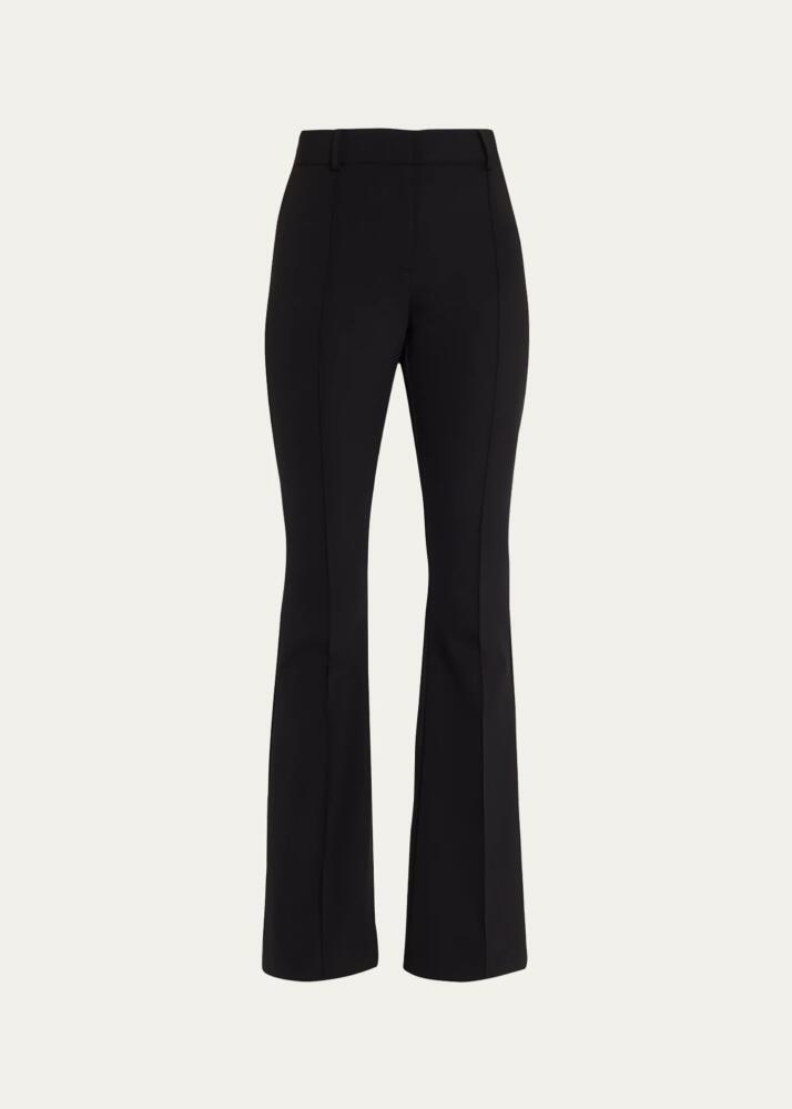 Veronica Beard Hibiscus Pintuck Boot-Cut Pants Cover