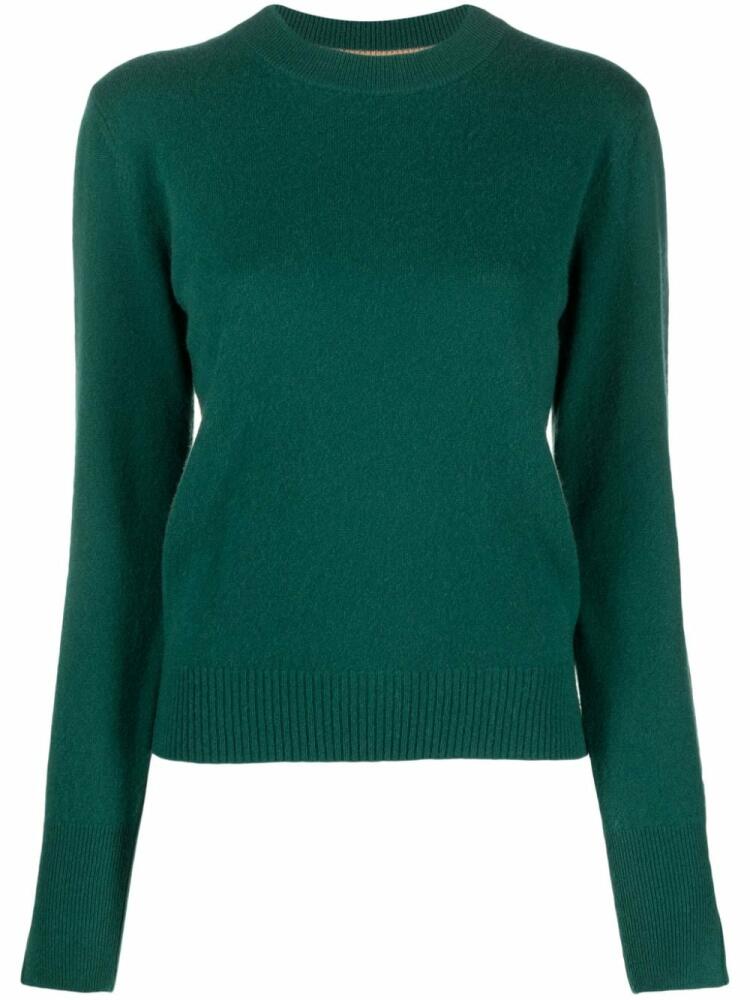 BOSS logo-plaque cashmere jumper - Green Cover