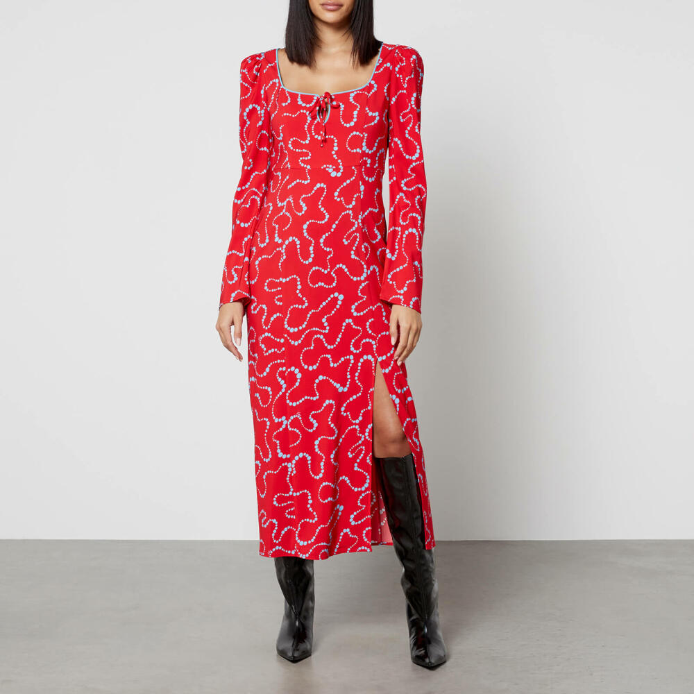 Kitri Rhonda Trail Printed Crepe Midi Dress Cover