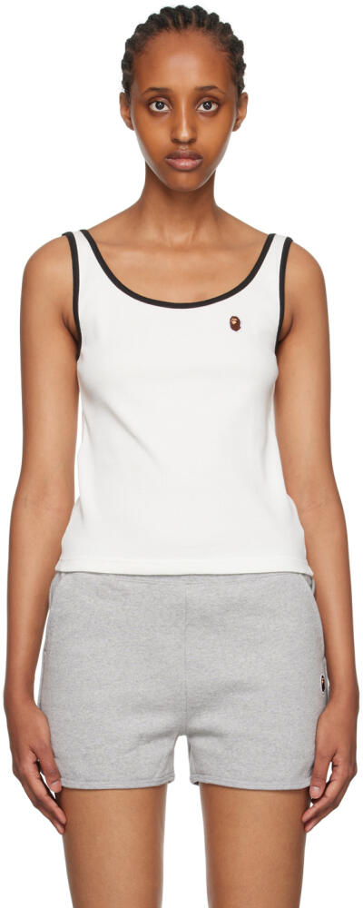 BAPE White Ape Head One Point Tank Top Cover