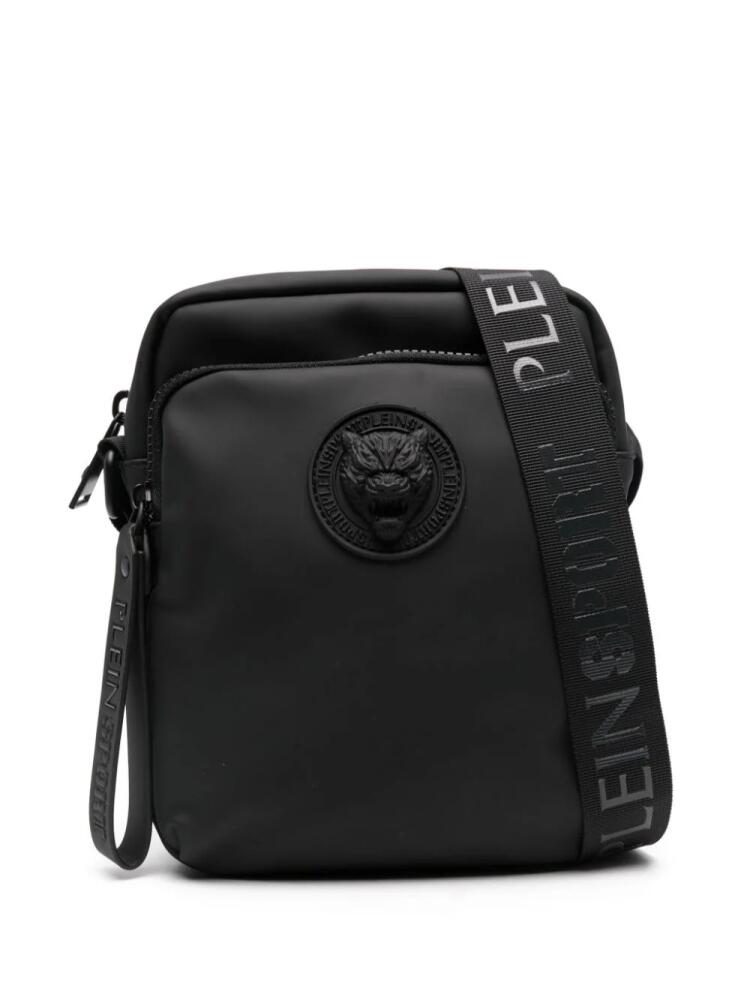 Plein Sport Boston logo-embossed messenger bag - Black Cover