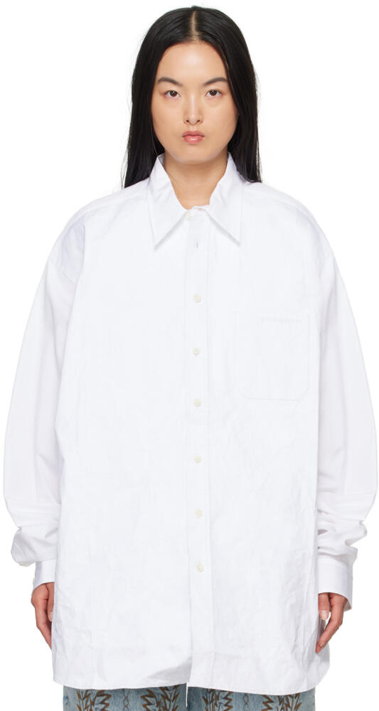 Y/Project White Scrunched Shirt Cover