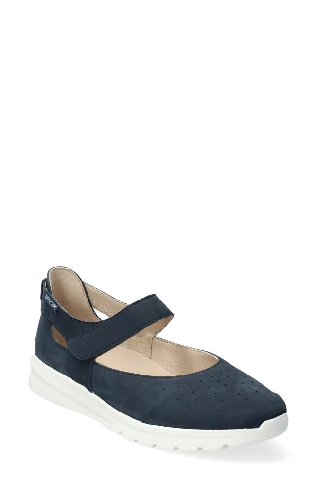 Mephisto Marsia Mary Jane Flat in Jeans Blue Bucksoft Cover