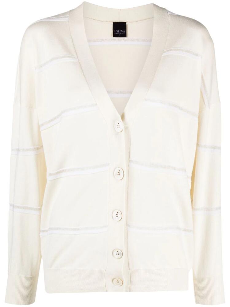 Lorena Antoniazzi striped knitted cardigan - Neutrals Cover