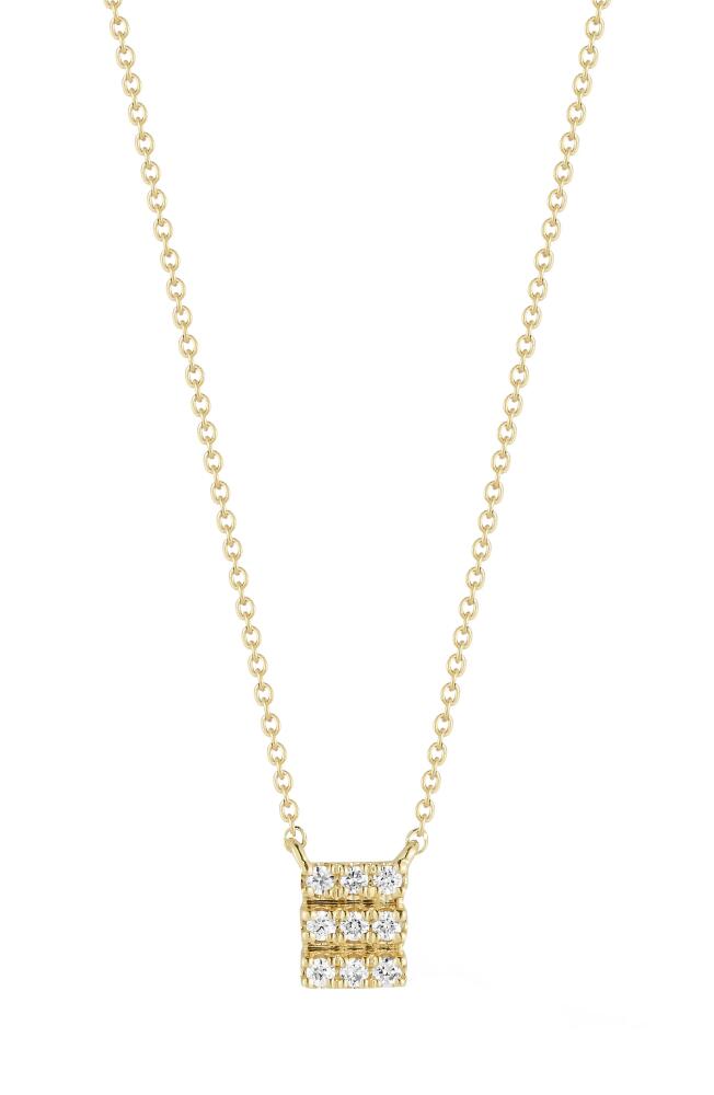 Dana Rebecca Designs Mini Diamond Triple Row Pendant Necklace in Yellow Gold Cover