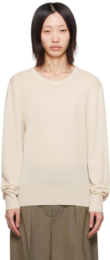 LEMAIRE Beige Crewneck Sweater Cover