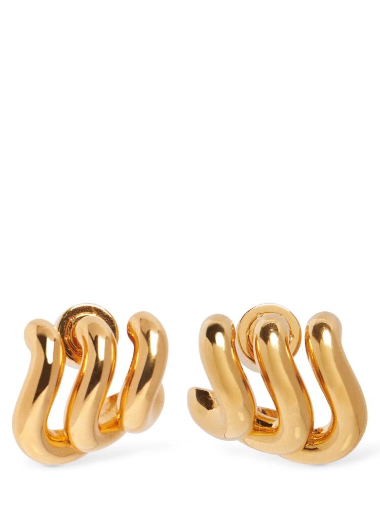 BALENCIAGA Loop Trio Brass Earrings Cover