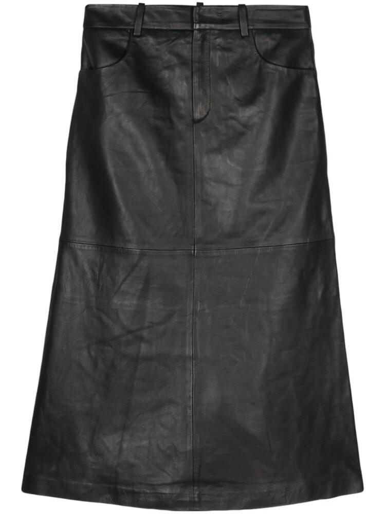 Gestuz OliviGZ leather midi skirt - Black Cover