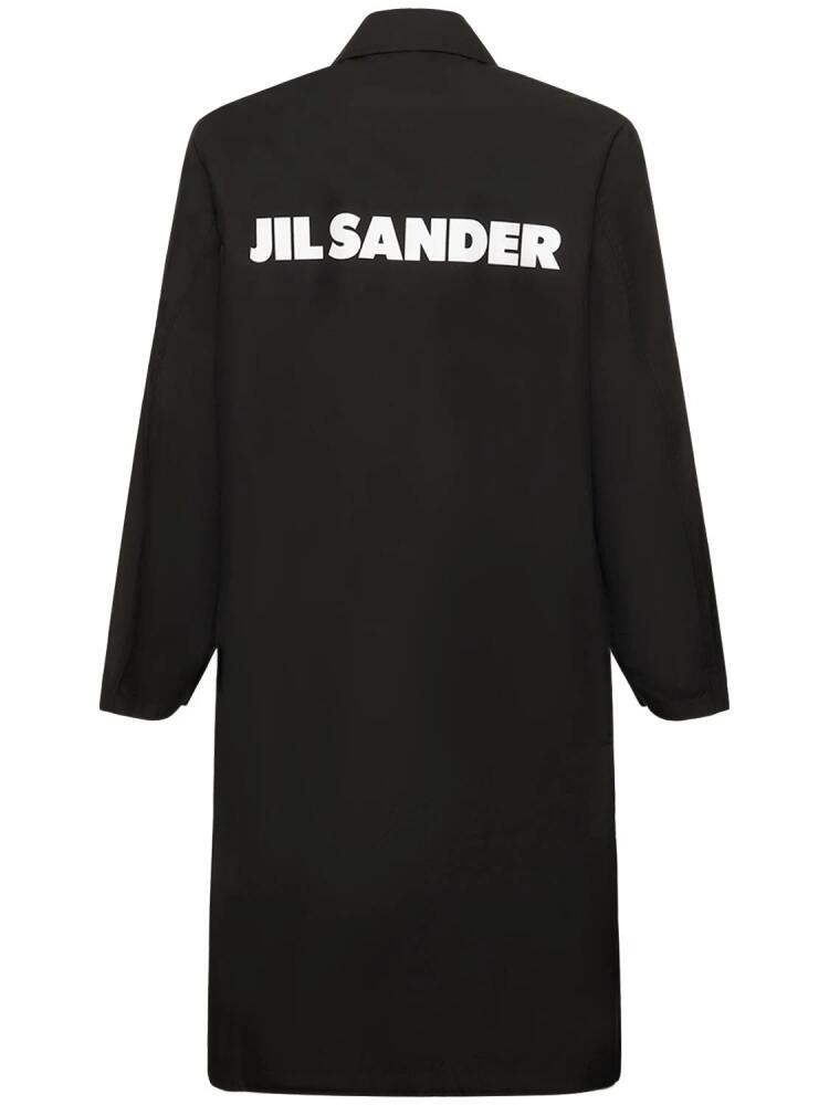 JIL SANDER Printed Cotton Poplin Parka Coat Cover