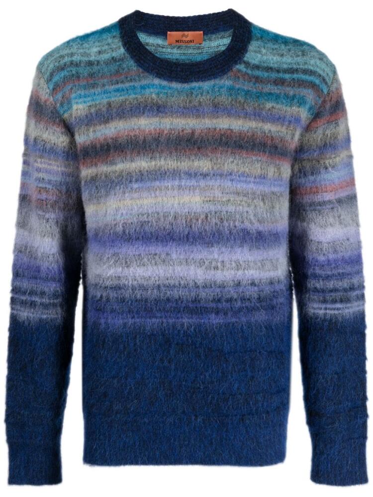 Missoni striped crew-neck jumper - Blue Cover