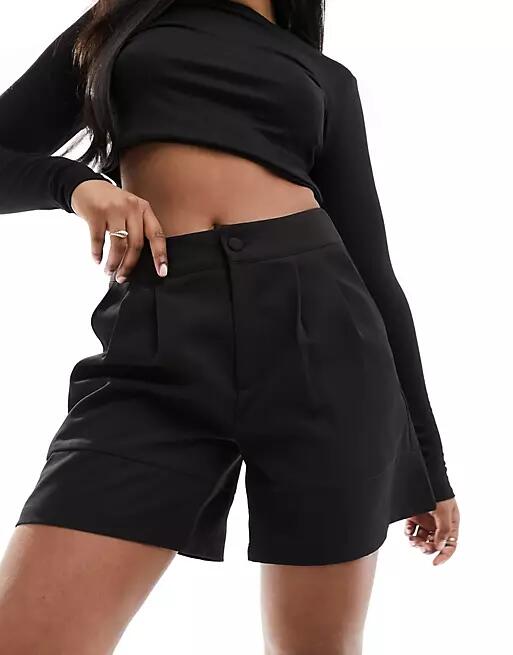 Extro & Vert tailored high rise shorts in black Cover