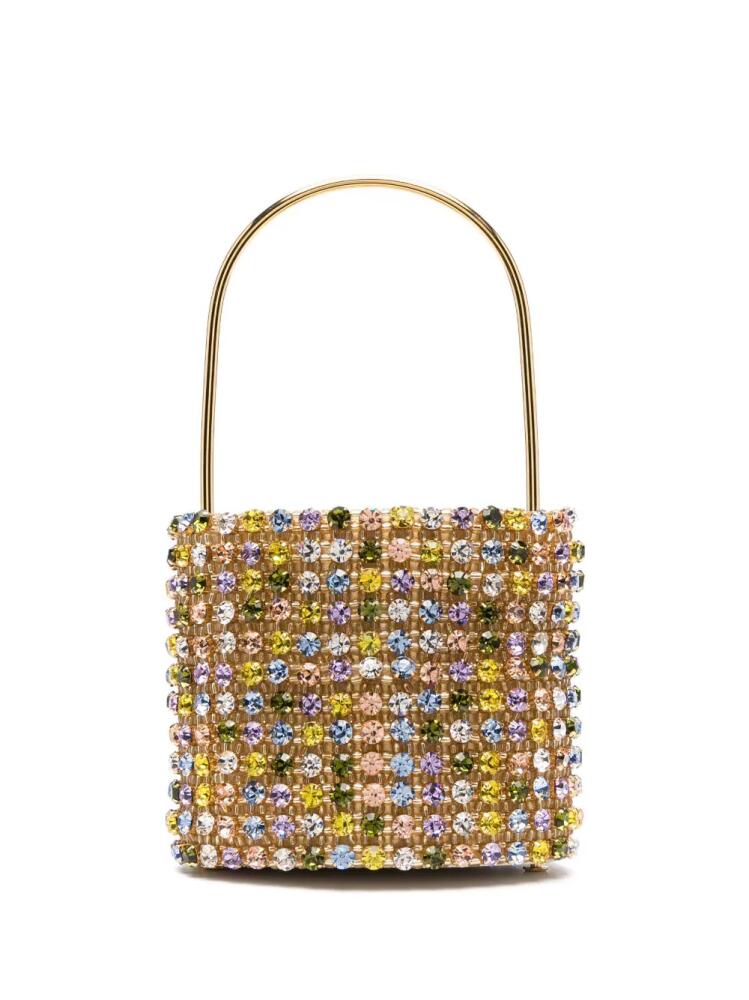 Vanina Les Nuances crystal-embellished bucket bag - Gold Cover