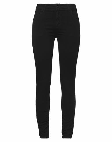 Kontatto Woman Pants Black Cotton, Elastane Cover