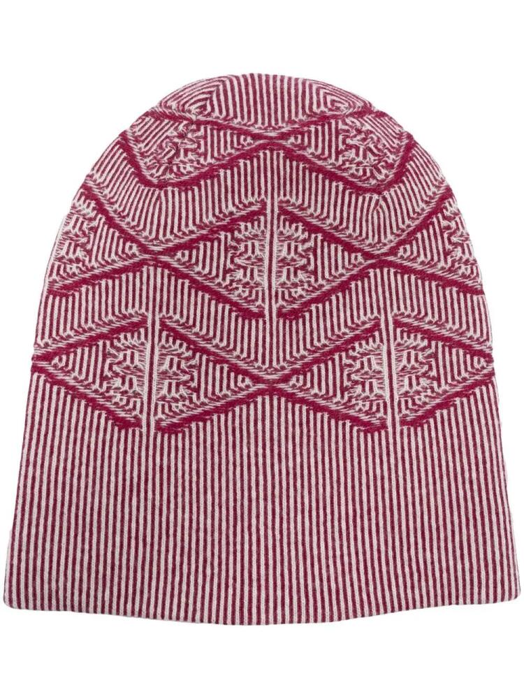 Barrie cashmere monogram beanie - Pink Cover