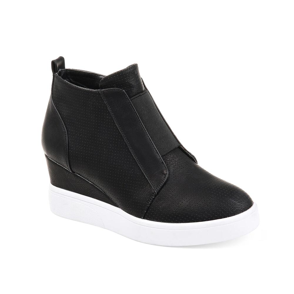 Journee Collection Clara Wedge Sneaker | Women's | Black Cover