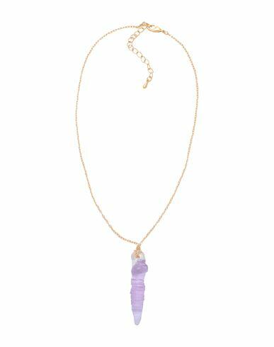 Levens Jewels Stalagtite Necklace Woman Necklace Lilac Borosilicate glass, Brass Cover