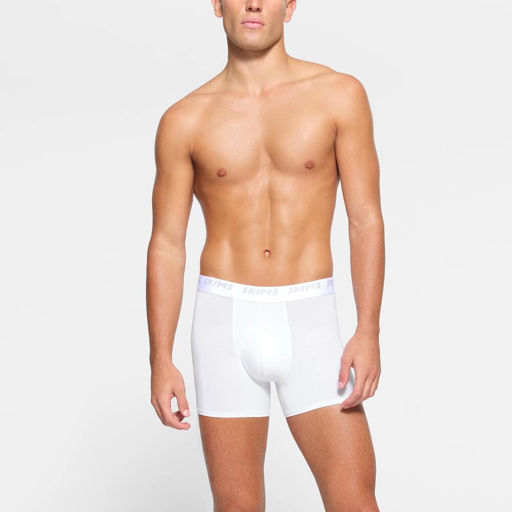 SKIMS Mens 3" Boxer Brief 3-Pack | White | Small | SKIMS Stretch Cover