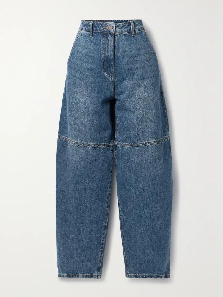 Co - Paneled High-rise Wide-leg Jeans - Blue Cover