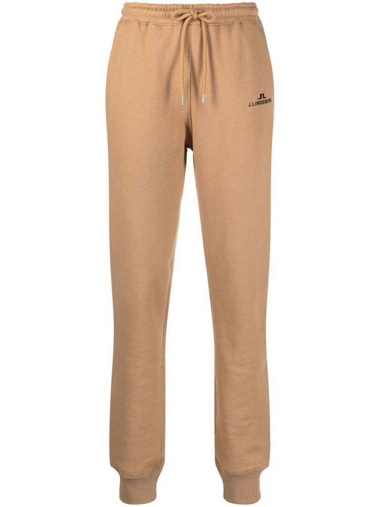 J.Lindeberg Alpha logo-print track pants - Brown Cover