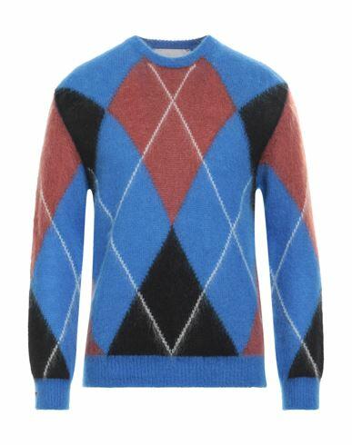 Amaranto Man Sweater Blue Mohair wool, Polyamide, Wool Cover