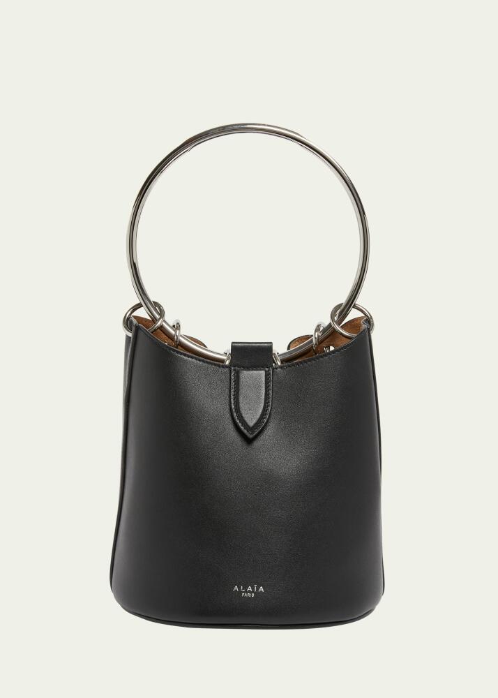 ALAIA Medium Ring Bucket Bag in Leather Cover