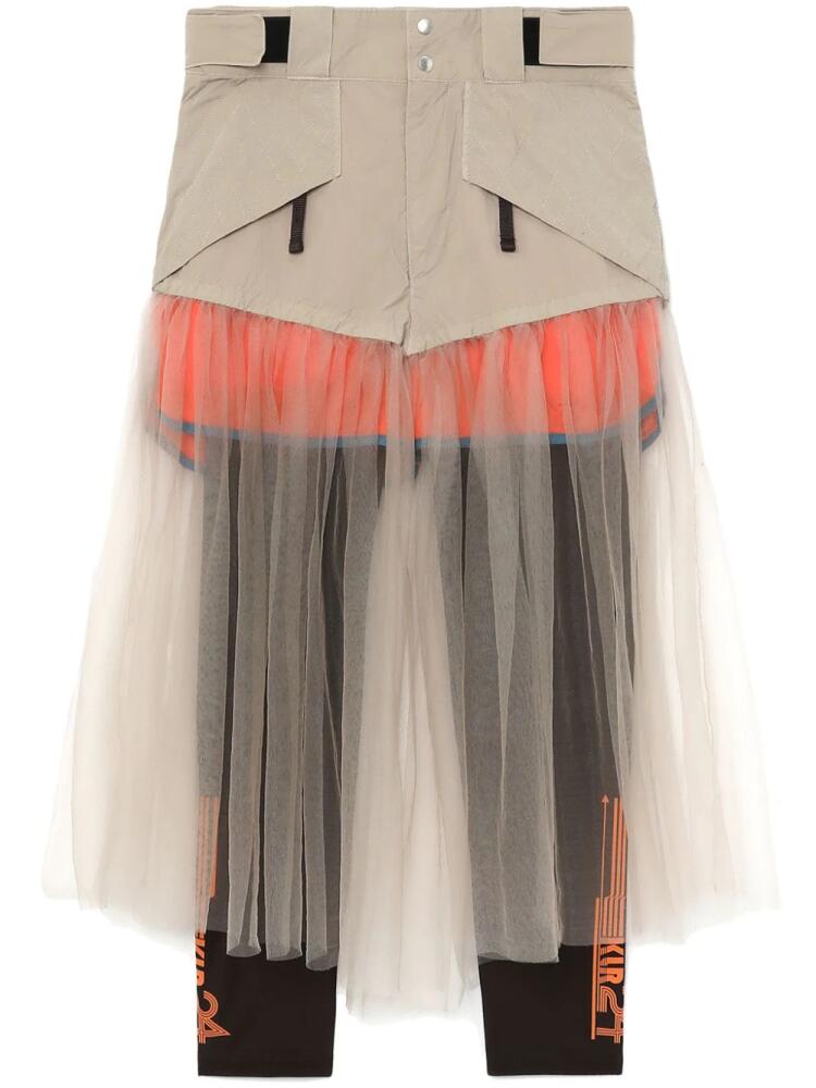 Kolor layered tulle skort - Neutrals Cover