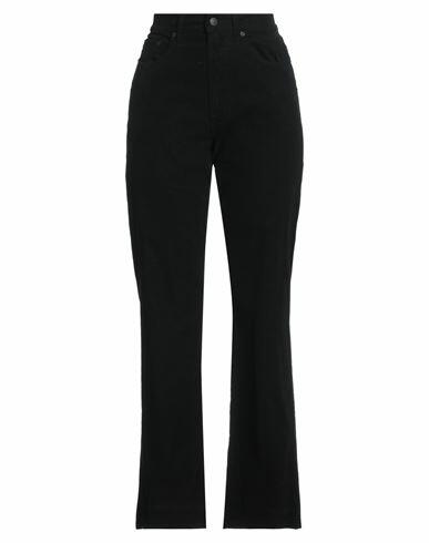 (+) People Woman Pants Black Cotton, Elastane Cover