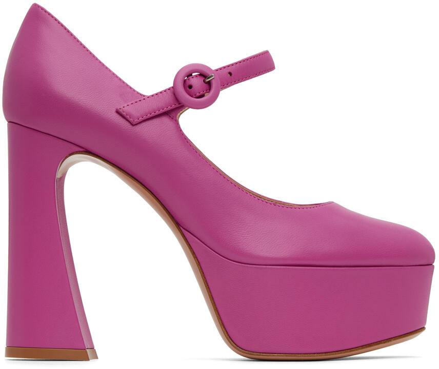 Gianvito Rossi Pink Mary Jane Heels Cover