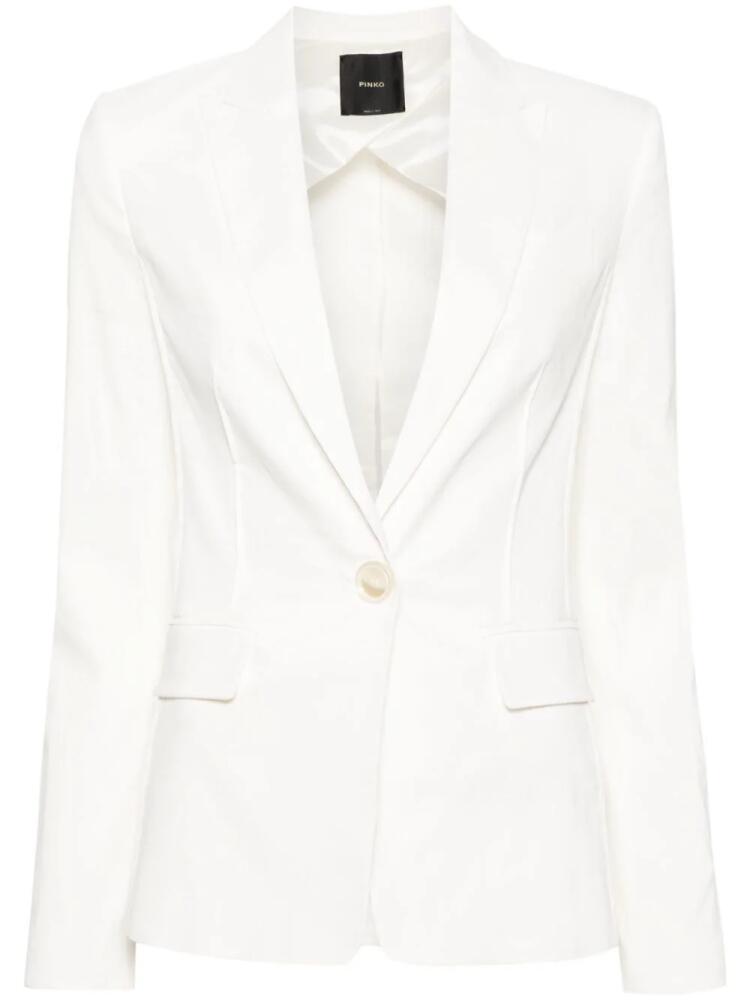 PINKO Ghera linen-blend blazer - White Cover