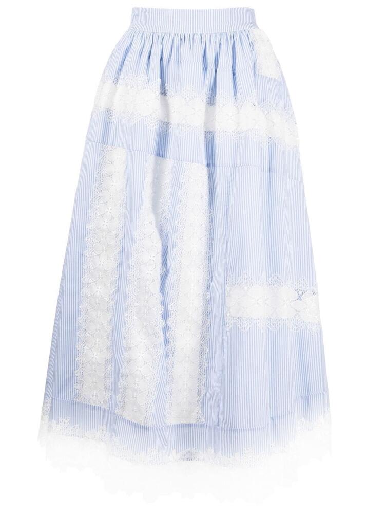 Max & Moi lace-trimmed midi skirt - Blue Cover