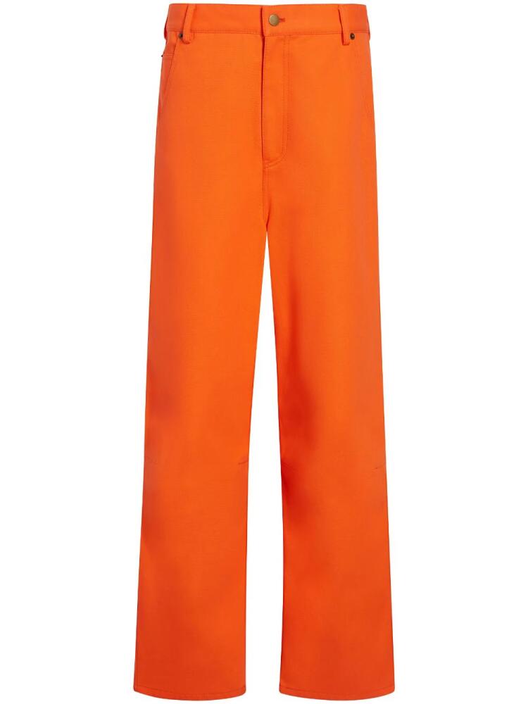 Rosie Assoulin Poser contrast straight-leg trousers - Orange Cover