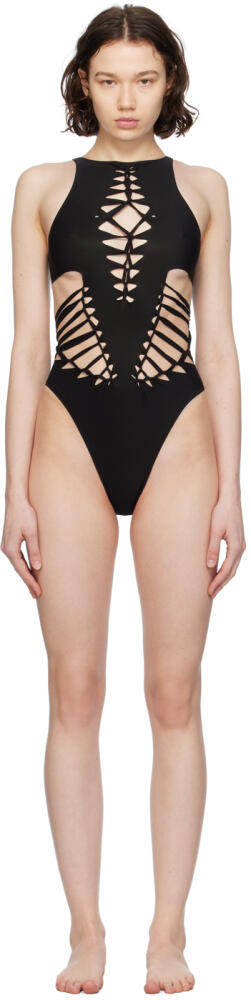 Agent Provocateur Black Rayne One-Piece Swimsuit Cover