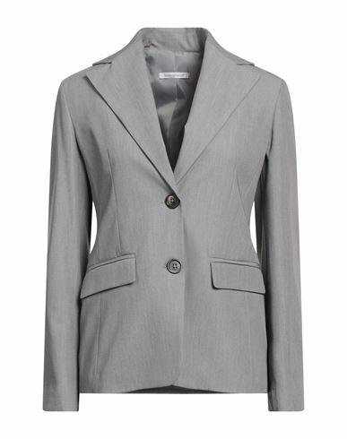 Biancoghiaccio Woman Blazer Grey Polyester, Viscose, Elastane Cover