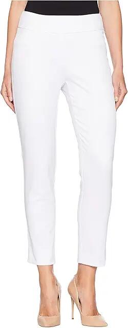 Krazy Larry Pull-On Pique Ankle Pants (White) Women's Casual Pants Cover