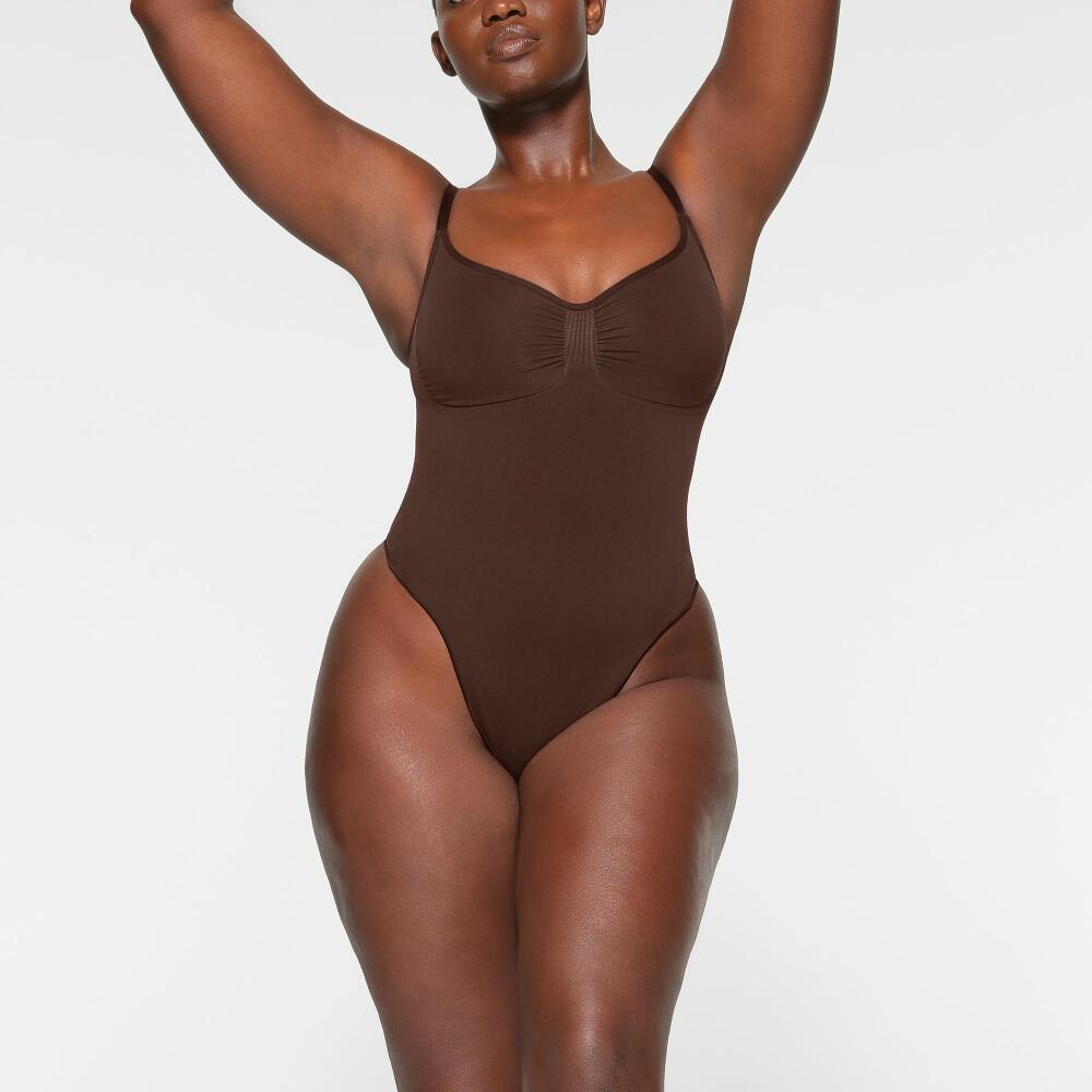 SKIMS Thong Bodysuit | Deep Neutral | 3XL | Seamless Sculpt Cover