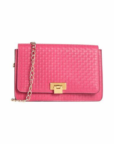 Visone Woman Cross-body bag Fuchsia Calfskin Cover